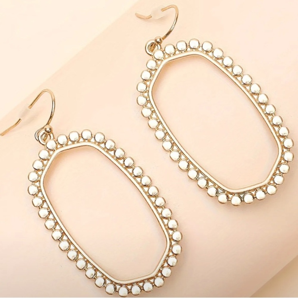 Hallow Geometric Dangle Earrings. New.